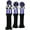 Black and Blue, variant on Knitted Golf Club Head Covers for Driver and Fairway Woods Headcovers Set (pack of 3)