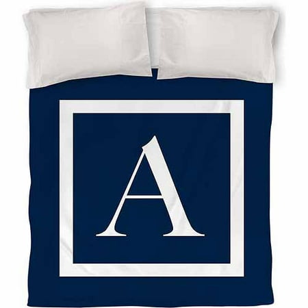 IDG Classic Block Monogram Duvet Cover, Blue