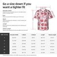 thumbnail image 3 of Pink Strawberry Men'S 3d Print Casual Button Down Shirts, Novelty Hawaiian Short Sleeves S, 3 of 8