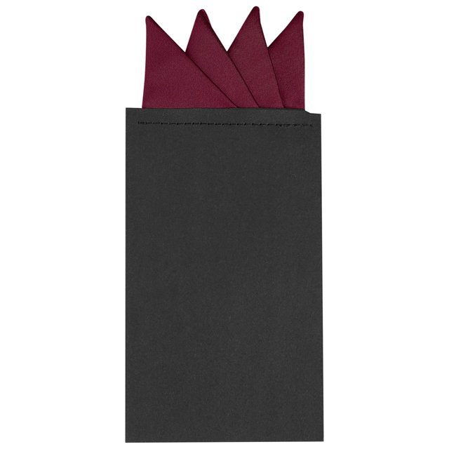 INSPIRE CHIC Men's Pocket Squares PreFolded Triangles On Card Suit Handkerchief Dark Fuchsia One Size