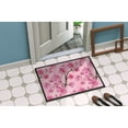 thumbnail image 2 of Watercolor Pink Flowers Doormat 18x27, 2 of 4