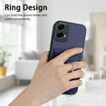 thumbnail image 4 of for Motorola Moto G 5G 2024 PU Leather Phone Case, Classic Shoulder Strap Card Slots Shockproof Protective Ring Bracket Anti-scratch Ultra Slim Back Case for Moto G 5G 2024 - Blue, 4 of 8