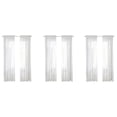 thumbnail image 4 of Window White Sheer Curtains 108 Inches Long 6 Panels Sheer White Curtains Clear Curtains Basic Rod Pocket Panel, 4 of 8