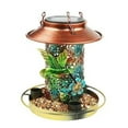 thumbnail image 4 of XZKING Hanging Solar Bird Feeder Outdoor Metal Waterproof Wild Bird Feeder Garden Decor, 4 of 5