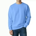 thumbnail image 3 of Hanes - Ecosmart Crewneck Sweatshirt, Fleece Pullover Sweater for Men, Carolina Blue and Army Brown Color, 7.8 Oz, 50/50 Cotton/Polyester, 2 Pack, 3XL Size, 3 of 7