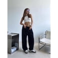 thumbnail image 4 of Women'S Wide Leg Sweatpants Baggy Straight Leg Sweat Pants with Pockets Navy Blue M, 4 of 9