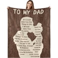 thumbnail image 1 of LHSHID to My Dad Blanket from Daughter Son Birthday Gifts Who Wants Nothing Dad Presents from Kids Best Dad Ever Gifts Idea to My Dad Papa Blanket 30"x40", 1 of 7
