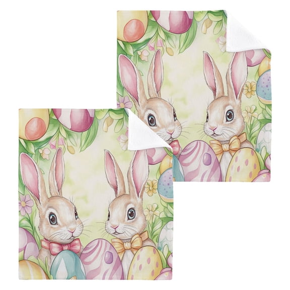 BZSMCE Towel Cotton Face Towel Soft Hand Towels Fashion Easter Bunny Bliss Pattern
