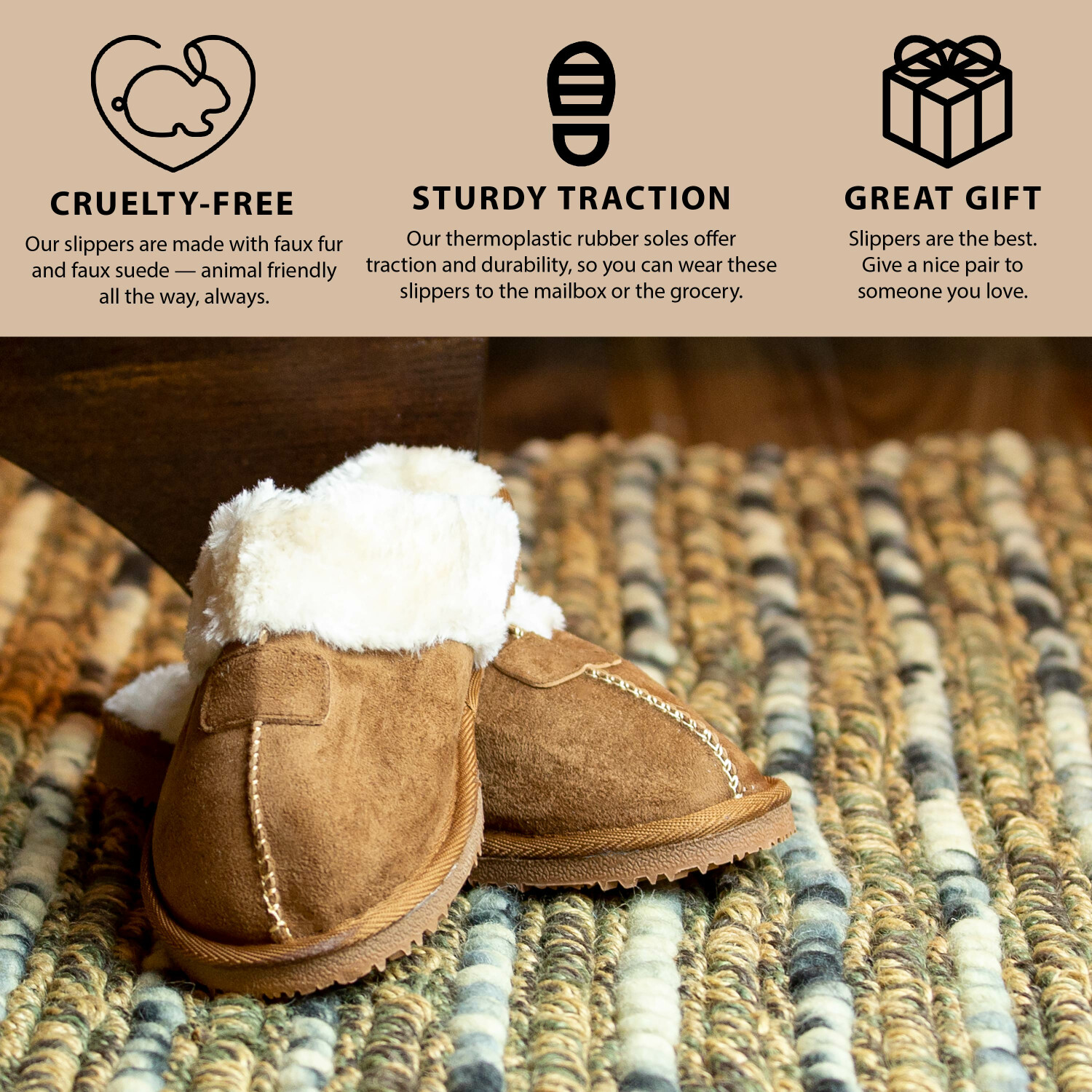 animal friendly slippers