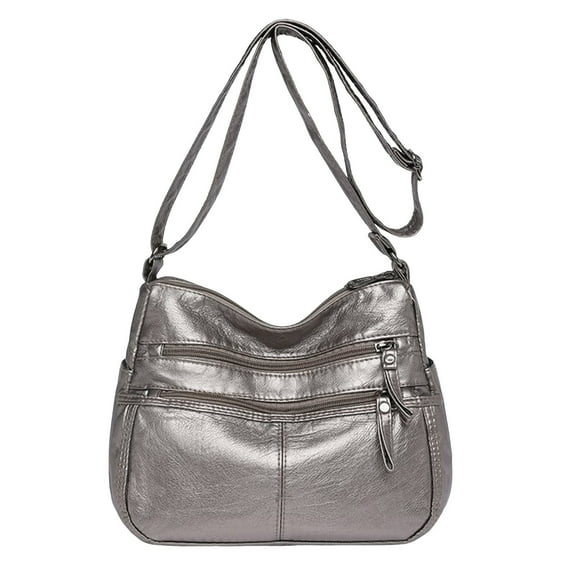 LONGshukeji Women Hobo Crossbody Bag Multi Front Zipper Pocket Adjustable Strap Shoulder Bag Purse for Daily Use
