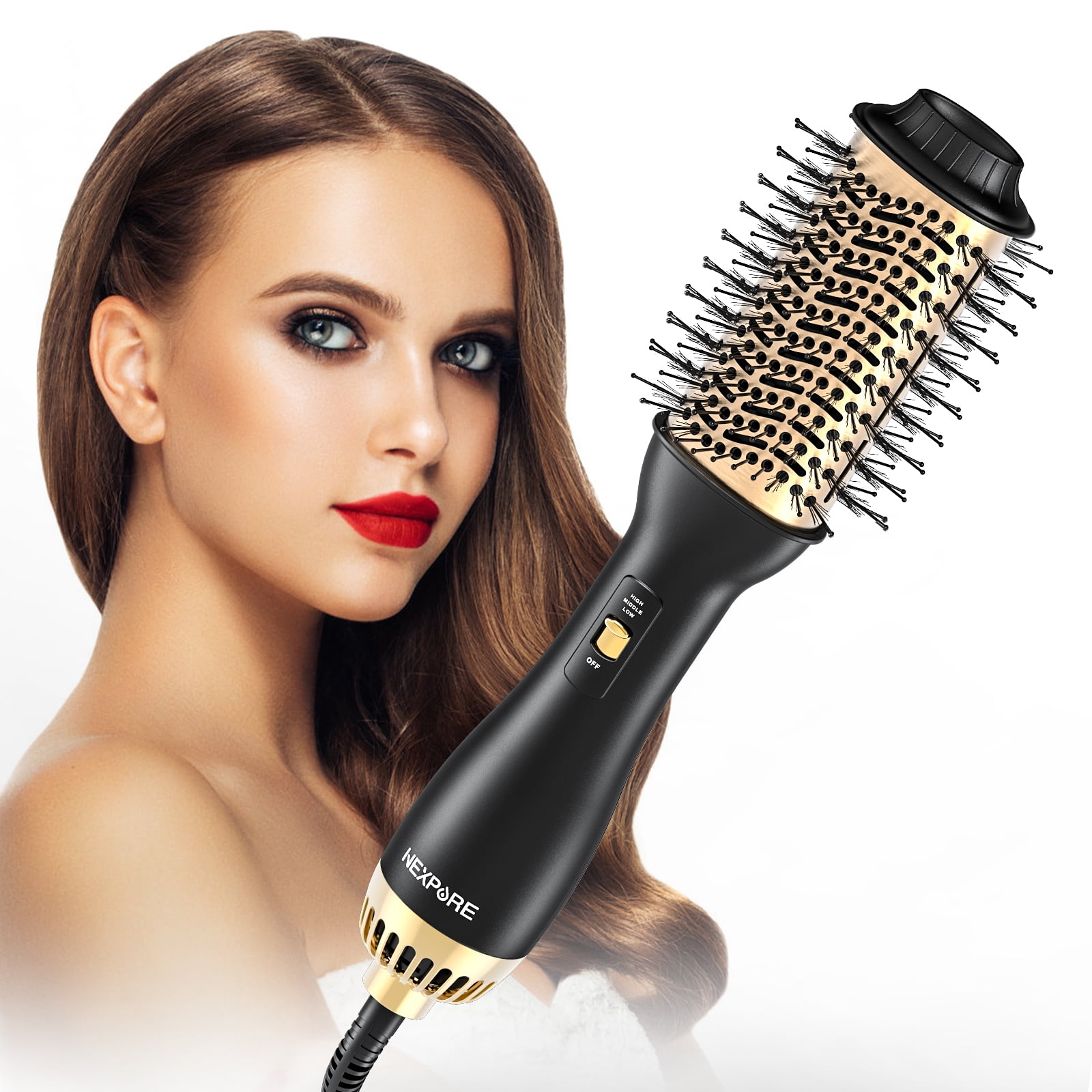 Glowserie Hair Dryer Brush4 in 1 Hot Air Hair Brush CombBlow Dryer BrushOne  Step Hair Dryer and StylerNegative Ion Hair Dryer with Curlers and  Straighteners  JioMart
