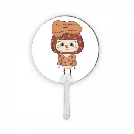 

Food Peanut Hard Snack Brown Delicious UU Plastic Round Handheld Fan Decorations Craft