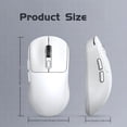 thumbnail image 5 of Ultra-Lightweight Wireless Gaming Mouse with Decorative Stickers, 59g Tri-Mode Rechargeable Mouse, 1000Hz Polling Rate, Ergonomic Design for Gaming, Work, Laptop & PC, White, 5 of 14