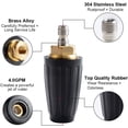 thumbnail image 5 of Pressure Washer Tips Turbo Nozzle Pressure Washer 4000 PSI Max Rotating Pressure Washer Nozzle with 1/4'' Quick Connect for Cleaning Brick, Concrete, and Vinyl Surfaces，4.0 GPM 4.0 Orifice, 5 of 6