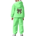 thumbnail image 6 of Teen Girls Fall 2 Piece Hoodie Set - Trendy Preppy Cheetah Print Bow Sweatshirt Outfit, 6 of 7