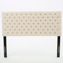 GDF Studio Jezebel Fabric Tufted Queen/Full Headboard, Beige