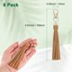 thumbnail image 3 of Uxcell 6-Pack Borlas de Cuero PU de 5.9 Pulgadas Pequeñas para Llaveros Marrón Claro con Anillos para Manualidades de Bricolaje, 3 of 7