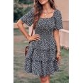 thumbnail image 4 of Vestido PRETTYGARDEN 2025 Floral Cuello Cuadrado Negro XL, 4 of 7