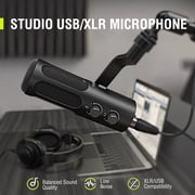 FIFINE TANK3 USB/XLR Dynamic Microphone for Podcast, Professional Studio Recording Mic with Headphone Jack, Gain Control, Mute for PC Computer, Mixer