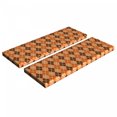 thumbnail image 1 of Orange Brown Bench Cushion Set of 2, Vintage Argyle Pattern with Diamond Check Lozenges Geometric Art, Standard Size Foam Pad and Decorative Cover, Redbrown Peach Orange, by Ambesonne, 1 of 4