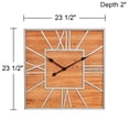 thumbnail image 5 of Dahlia Studios Caser Silver Metal and Brown Wood 23 1/2" Square Wall Clock, 5 of 5