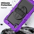 thumbnail image 3 of For Samsung Galaxy Tab A11 Case 8.7 inch, 360 Rotating Shockproof Cover with Stand, Screen Protector, Shoulder Strap (2025, SM-X133/X135), Purple, 3 of 7