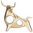 thumbnail image 2 of Abstract Bull Sculpture,Abstract Bull Sculpture Hollow Room Decor Resin Bull Sculpture Sturdy Construction, 2 of 9
