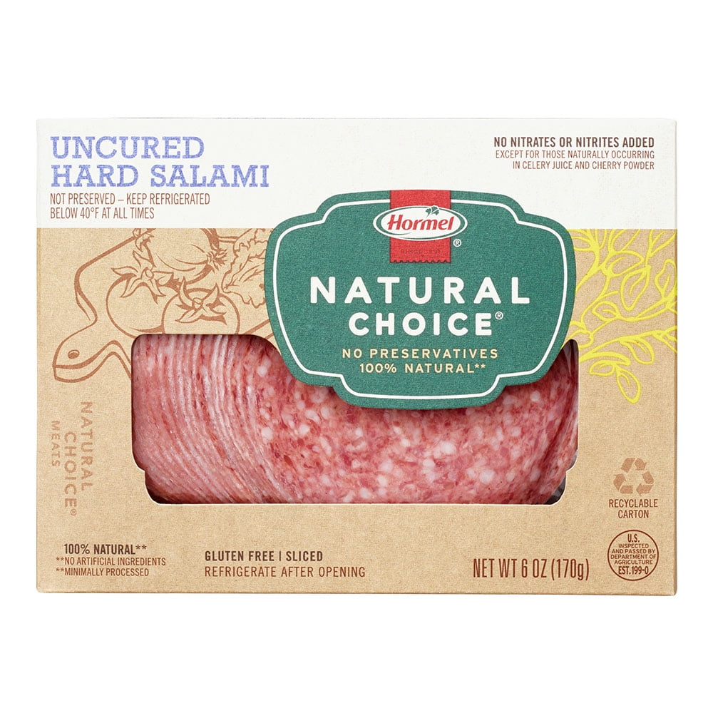 Hormel Natural Choice Uncured Hard Salami, 6 Oz.