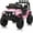 Pink, variant on HETOY 2-Seater Ride On Truck Car, 12V Battery Powered Electric Vehicle w/Parent Remote Control, 2 Speeds, Led Lights, Mp3 Player, Safety Belt, Red