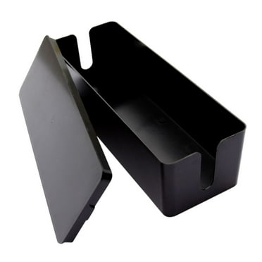 Ajauxi Wire Storage Box, Cable Management Boxes, Cable Tidy Box Plastic, Wires Keeper Holder for Desk, TV, Computer, USB Hub, System to Cover and Hide & Power Strips & Cords