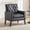 Black, variant on Mid Century Modern Accent Chair, Dark Brown Faux Leather Club Chair for Living Room, Bedroom, Office, or Reception Room