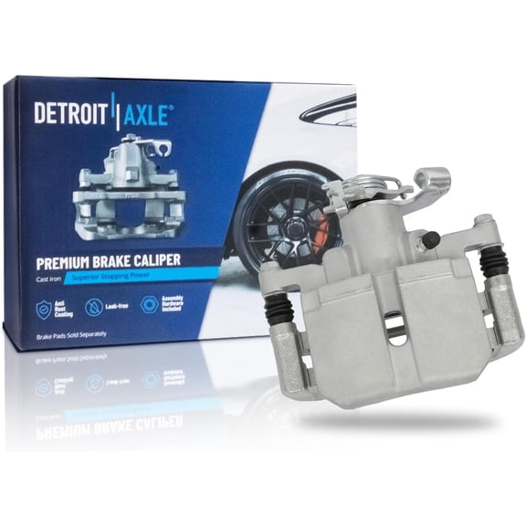 Detroit Axle - Rear Right Brake Caliper for 2013-2016 Dodge Dart, Passenger Side Disc Brake Caliper with Bracket 2014 2015 Replacement