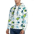 thumbnail image 3 of Wukai Cartoon Sea Creatures Print Men Hoodies Fleece Sweatshirts Long Sleeve Sweaters Pullover Fall Outfits Winter Clothes-Large, 3 of 7
