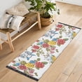 thumbnail image 6 of Colorful Rose Flower with Teapot Runner Area Rug 2x6 Soft Non-Slip Washable Bedside Carpet for Hallway Bedroom Living Room Home Decor, 6 of 8