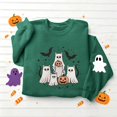 thumbnail image 5 of Meichang Halloween Crew Neck Sweatshirt Women Ghost Graphic Sweatshirts Oversized Long Sleeve Pullover Holiday Party Sweatshirt, 5 of 5