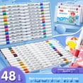 thumbnail image 3 of Rotulador acrílico para estudiantes, especial para pintar, papelería, grafiti, arte, juego de rotuladores de acuarela para niños, 3 of 6