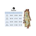 thumbnail image 2 of Txlixc Vestido de playa con estampado floral para mujer, estilo bohemio, sin mangas, cuello halter, volantes, cinturón ajustable, vestido de línea A Txlixc Casual, 2 of 2