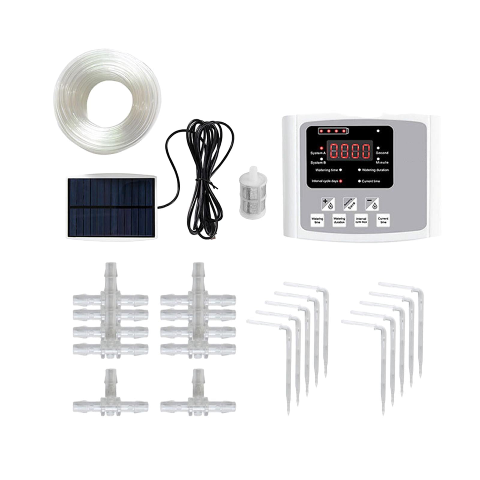 Automatic Watering System with Timer, DIY Automatic Drip Irrigation for Vacation, Potted Plant, Watering, Plants Single Pump Gray