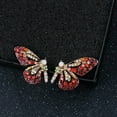 thumbnail image 4 of Qarigey Pendientes de alas de mariposa con diamantes de imitación, plata 925, personalidad del Joker Ropa, zapatos y accesorios Miscelánea cuatro, 4 of 6