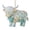 Highland Cow, variant on Kuokaa Iridescent Christmas Hanging Ornament, Pale Shell-Look Plastic Pendant with Decorative Subject for Tree Garland and Window Display (Angel)