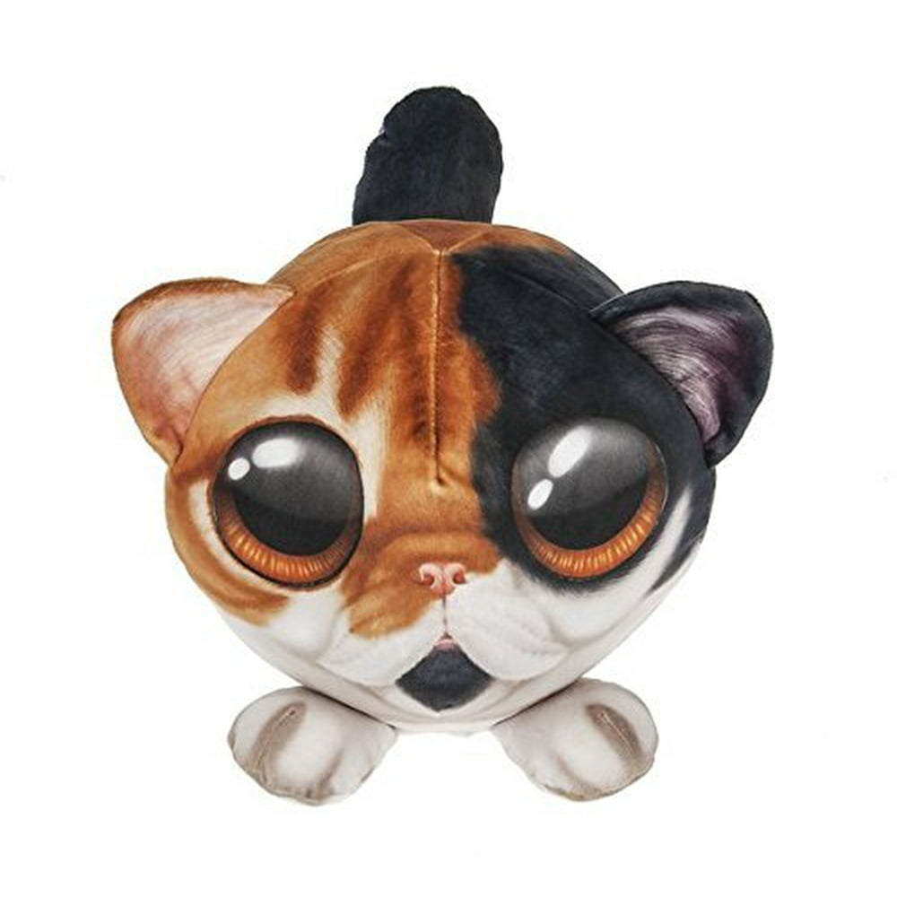Piximals Calico Cat Stuffed Animal Plush Pillow with Big