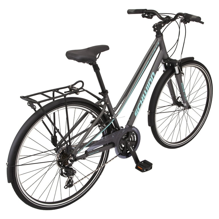 Schwinn Network 6c Hybrid Bike 21 Speeds Small 14 Womens Style Frame 700c Wheels Grey Walmart