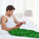thumbnail image 5 of Fotbe Green Glitter Pantalones de Pijama para Hombre, Pantalones de Dormir, Pantalones de Casa con Cintura Ajustable y Bolsillos-Large, 5 of 6