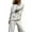 White M, variant on 2 Pcs/Set Women Top Pants Suit Round Neck Long Sleeves Knitted Solid Color Sweatshirt Elastic Waist Trousers Daily Wear Sport Outfit Fall Spring Tracksuit
