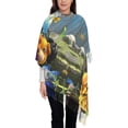 thumbnail image 3 of Lsque Pikmin Pattern Women's Traditional Scarf Wrap Tassel Shawl Fringes Neck Head Shawl Retro Scarf, 3 of 8