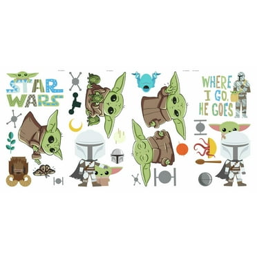 Roommates Mandalorian The Child Illustrated Peel And Stick Wall Decals ...