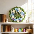 thumbnail image 5 of Gqtwoy Easter Wreath, Blue Decorative Hanging Wreath, Festive Door Decor, Easter Decoration for Homes, Ideal for Classroom & Office Displays, Holiday Decor Accessory, 5 of 6