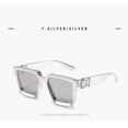 thumbnail image 2 of Retro Millionaire Sunglasses Square Metal Punk Rock Hip Hop Glasses Men Women, 2 of 5