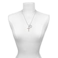 thumbnail image 2 of Delight Jewelry Stainless Steel Proverbs 31:31 - Praise Her Engraved Cross - She is Clothed in Stength and Dignity Charm Necklace, 20"+3", 2 of 4