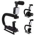 thumbnail image 1 of U Shape Camera Stabilizer, Hot Shoe Interface Handheld Camera Stabilizer Noise Reduction Microphone Standard 0.64cm Thread Anti Loose  for Outdoor for Shooting, 1 of 8
